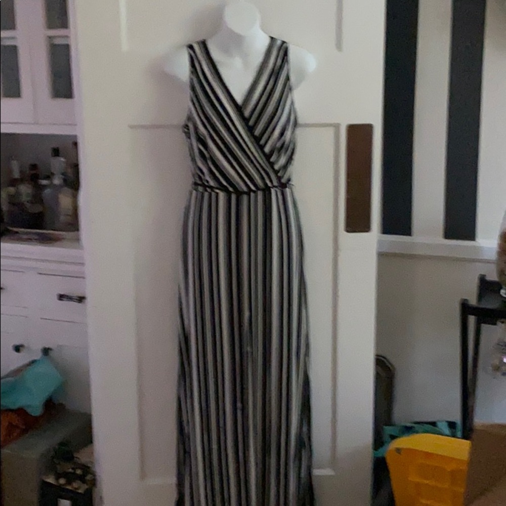 WHBM striped maxi dress size 8